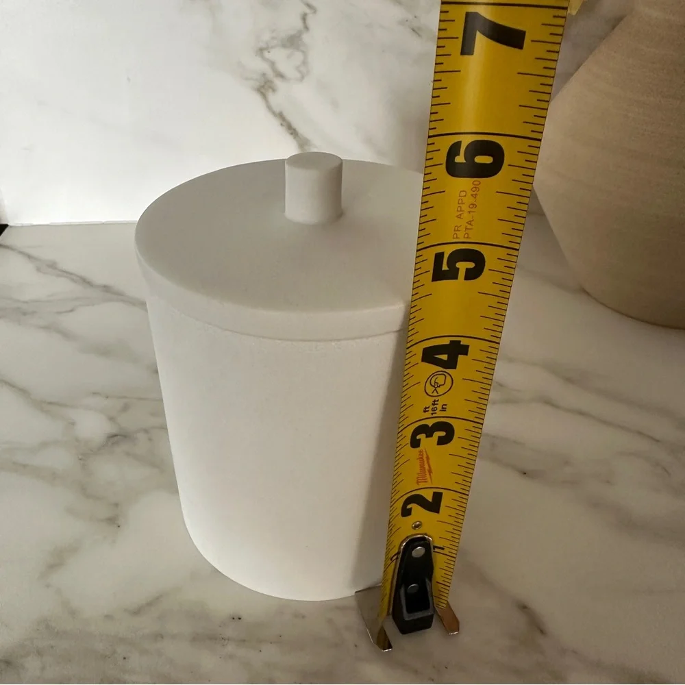 Faux Marble Bathroom Organizer with Lid